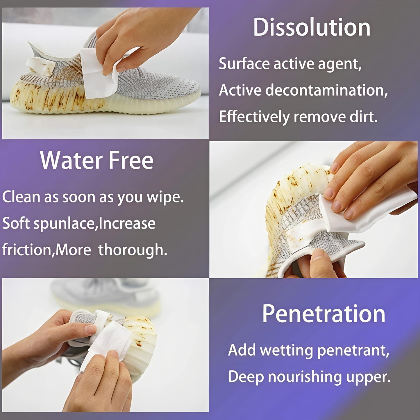 Shoe Cleaning Wipes (80 Pack) – Instant Shoe Cleaner