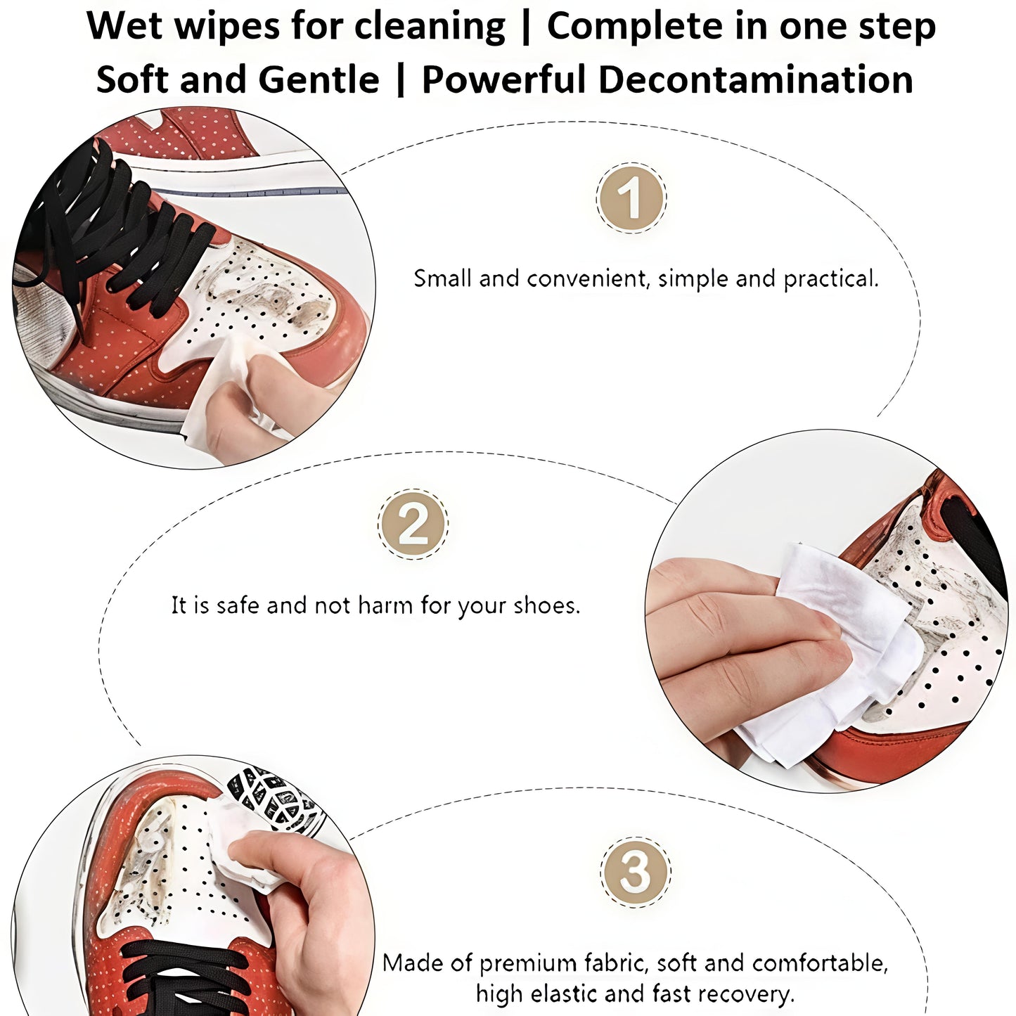 Shoe Cleaning Wipes (80 Pack) – Instant Shoe Cleaner